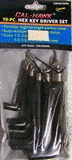 10-PC. Hex Key Metric Set